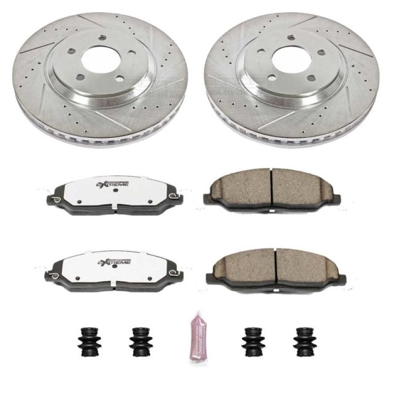 PowerStop Front Z26 Street Warrior Brake Kit for 05-10 Ford Mustang - OneFastShop