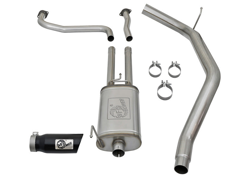 AFe MACHForce XP 2.5in Cat-Back Exhaust System with Black Tip for Nissan Frontier 17-19 V8-5.6L