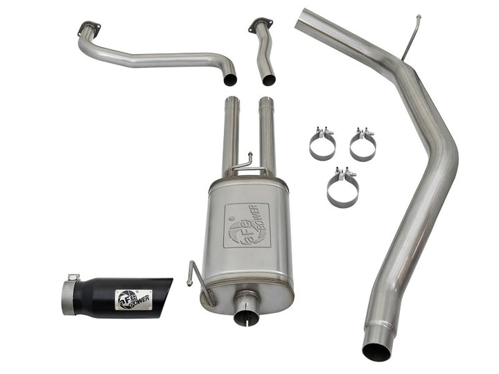 AFe MACHForce XP 2.5in Cat-Back Exhaust System with Black Tip for Nissan Frontier 17-19 V8-5.6L