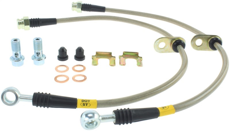 StopTech Stainless Steel Front Brake Lines for 02-05 WRX - OneFastShop