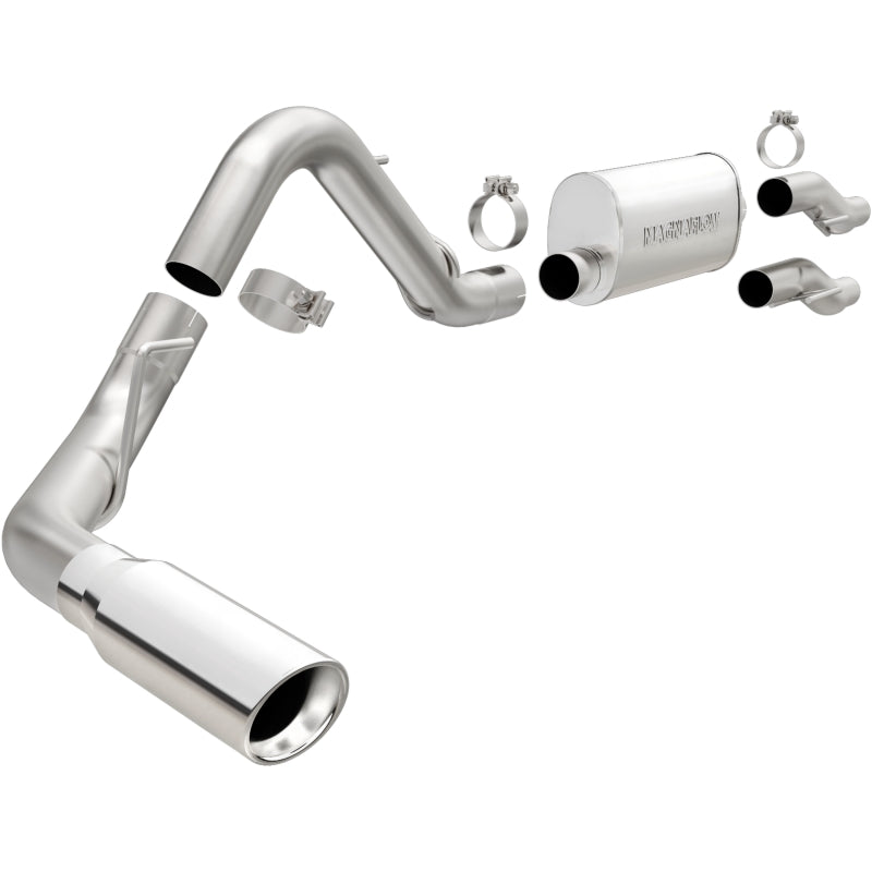 Magnaflow SS Catback Exhaust for 2011-2014 Ford F-150 3.7L/5.0L/6.2L Single Rear Exit with 4in Stainless Steel Tips - OneFastShop