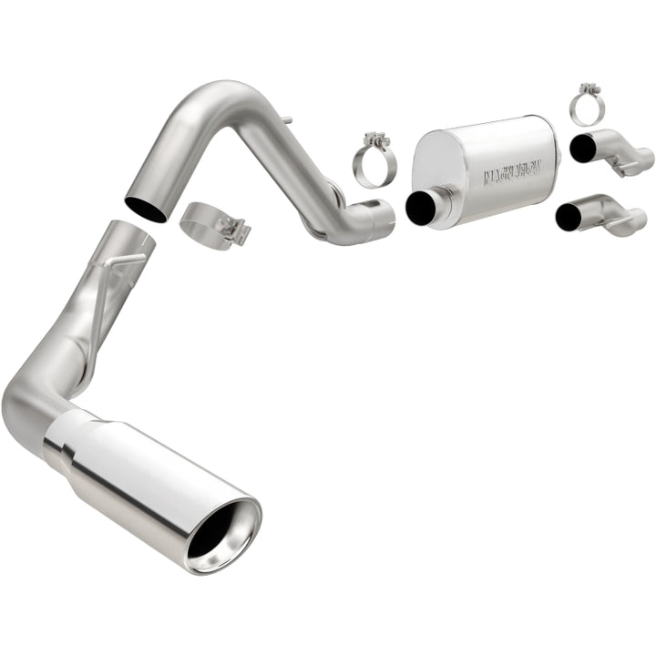 Magnaflow SS Catback Exhaust for 2011-2014 Ford F-150 3.7L/5.0L/6.2L Single Rear Exit with 4in Stainless Steel Tips - OneFastShop