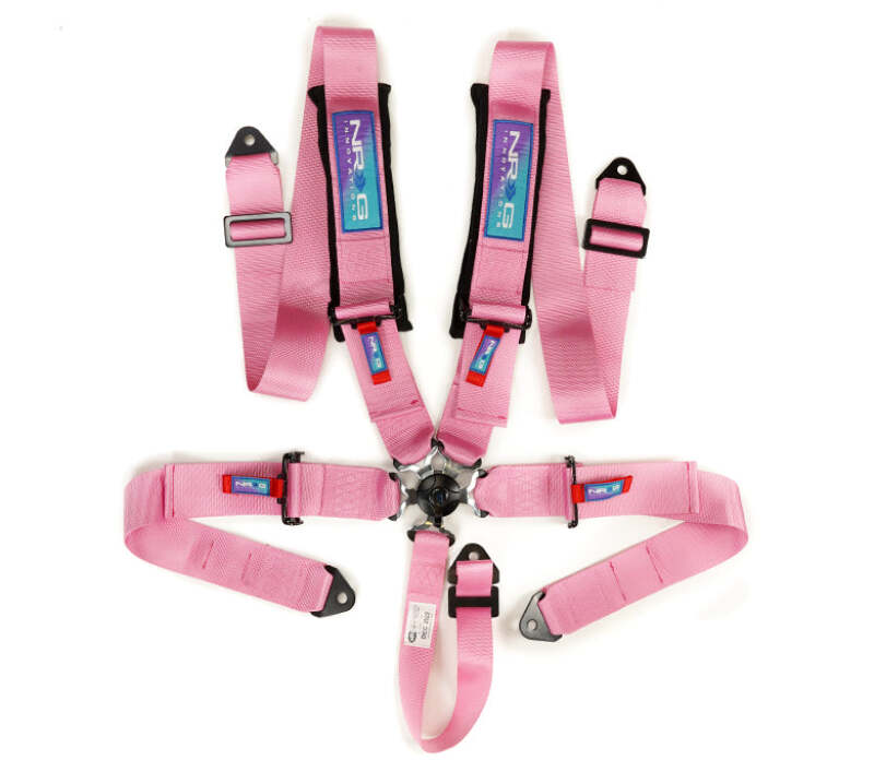 NRG Innovations SFI 16.1 5-Point 3in Cam-Lock Racing Seat Belt Harness - Pink