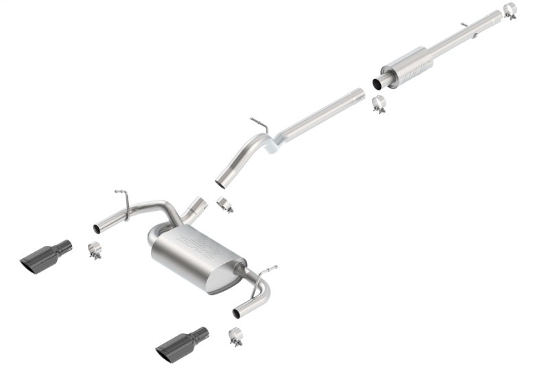 Borla Exhaust System Black Chrome Jeep Wrangler 3.6L 12-16