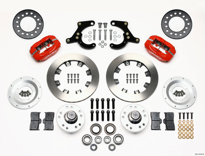 Wilwood Forged Dynalite Front Kit 11.75in Red 55-57 Chevy Bel Air - OneFastShop