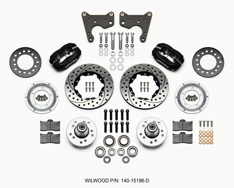 Wilwood Forged Dynalite Front Kit 11.00in Drilled 65-72 C Body Drum Brakes for Chrysler Dodge Plymouth - OneFastShop
