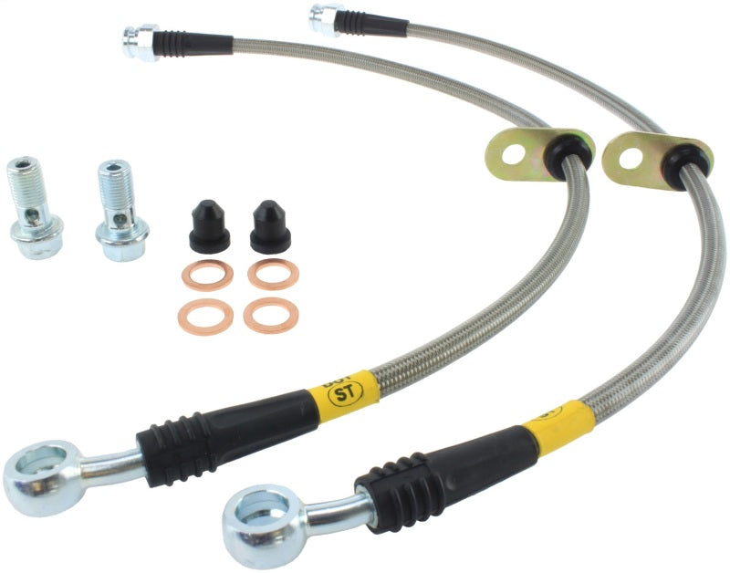 StopTech Front SS Brake Lines for 04-08 Acura TSX / 03-07 Honda Accord - OneFastShop