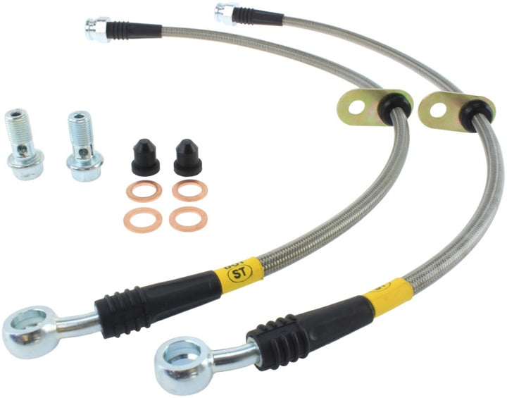 StopTech Front SS Brake Lines for 04-08 Acura TSX / 03-07 Honda Accord - OneFastShop