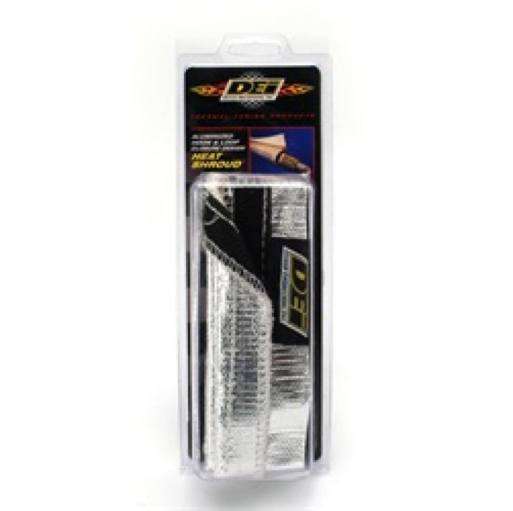 DEI Heat Shroud 1in I.D. x 3ft - Aluminized Sleeving - Hook and Loop Edge.