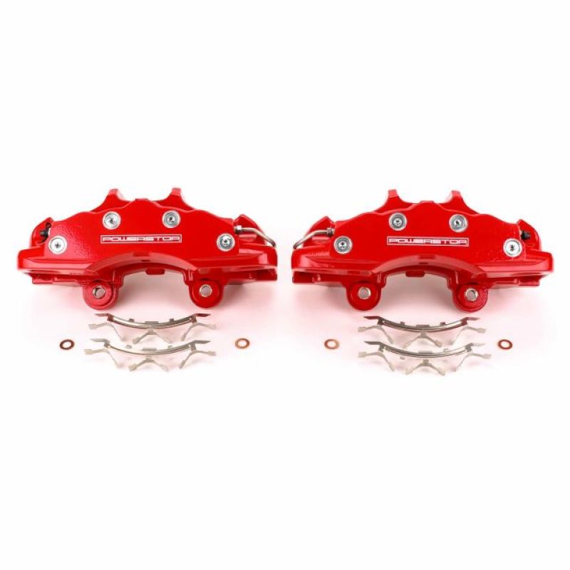 PowerStop Front Red Brake Calipers Pair for 06-13 Chevrolet Corvette - OneFastShop
