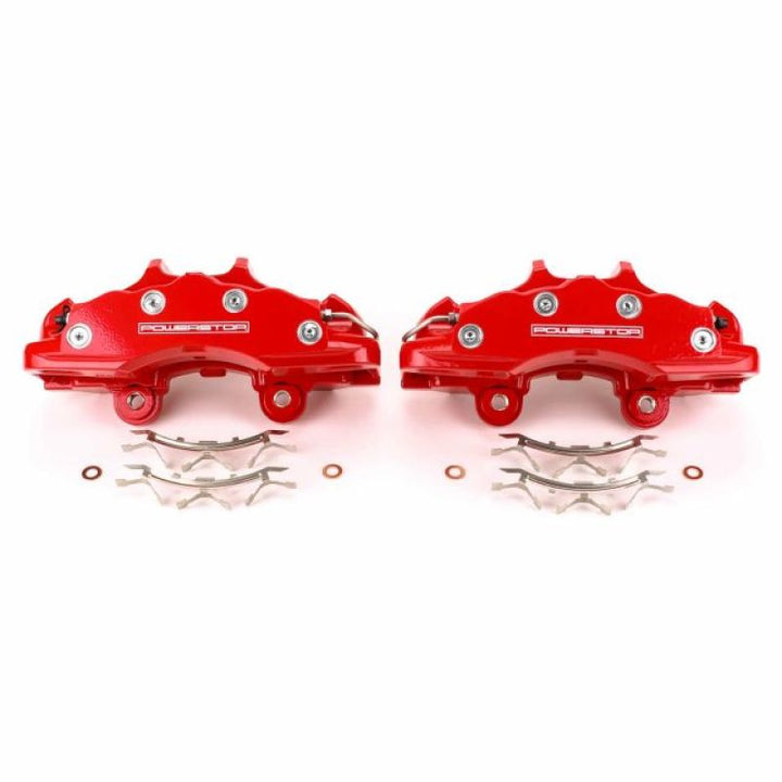 PowerStop Front Red Brake Calipers Pair for 06-13 Chevrolet Corvette - OneFastShop