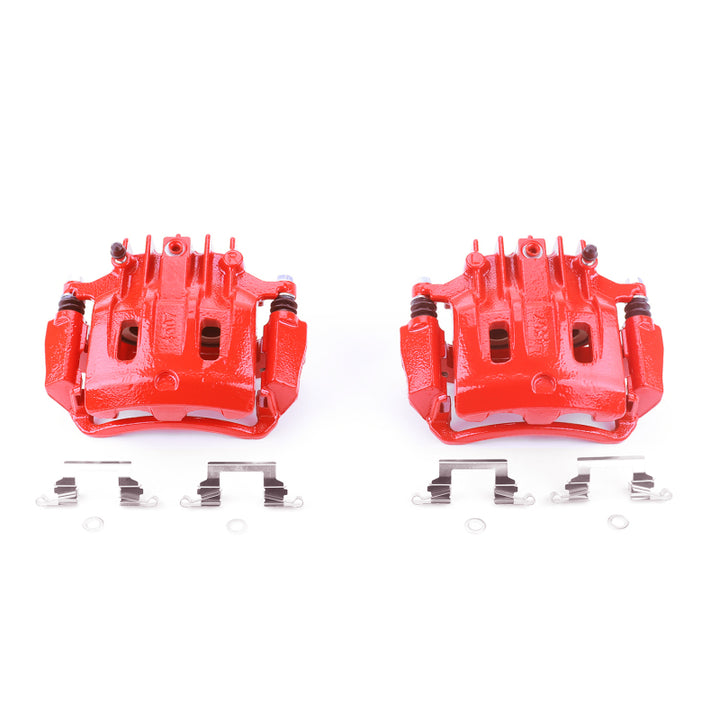 PowerStop Rear Red Calipers with Brackets for 00-05 Ford Excursion - Pair - OneFastShop