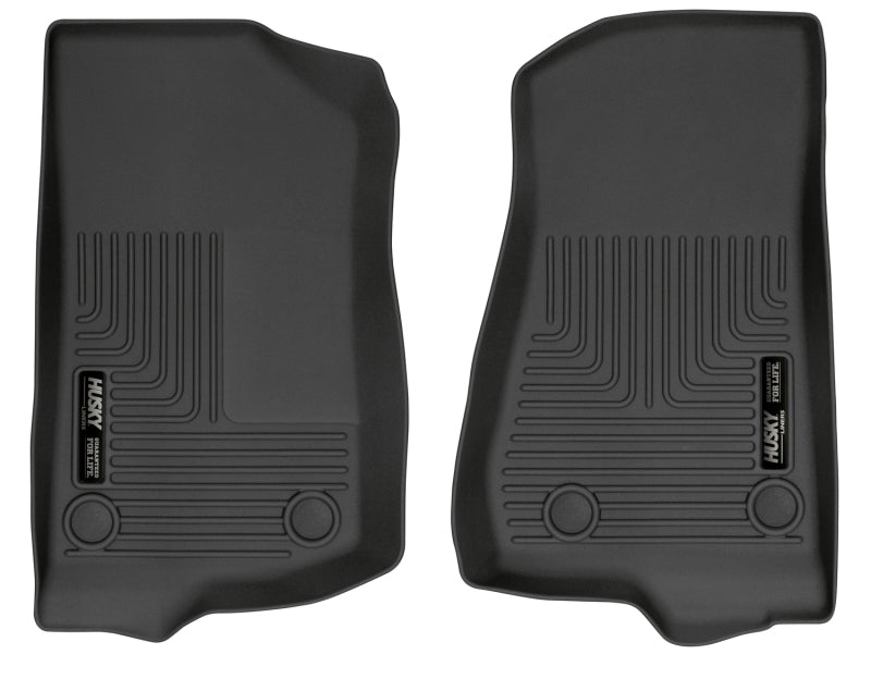 Husky Liners WeatherBeater Front Row Black Floor Liners for 19-24 Jeep Wrangler JL/JLU