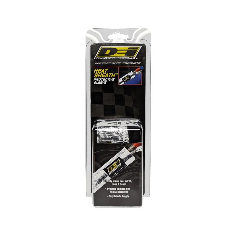 DEI Heat Sheath Aluminized Sleeving 1/2in I.D. x 3ft - Sewn Edge