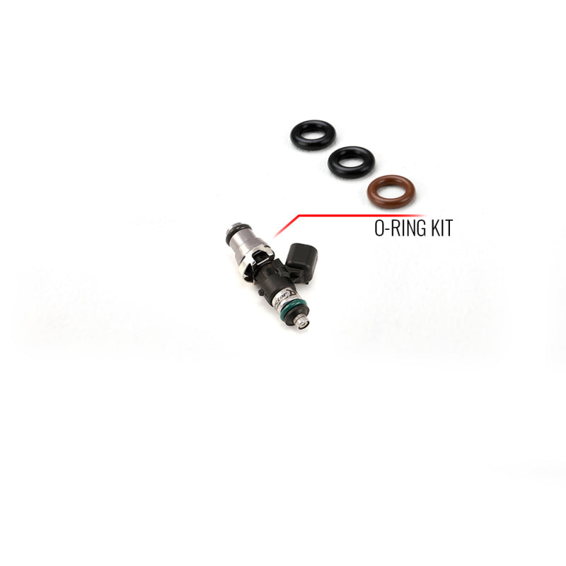 Injector Dynamics Injector Seal Service Kit - 14mm Grey Top Adapter, 14mm Lower O-Ring
