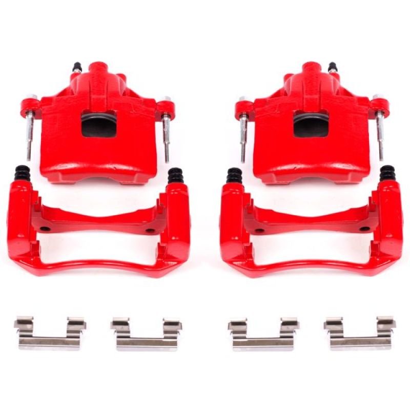 Power Stop 00-05 Buick LeSabre Front Red Calipers With Brackets Pair