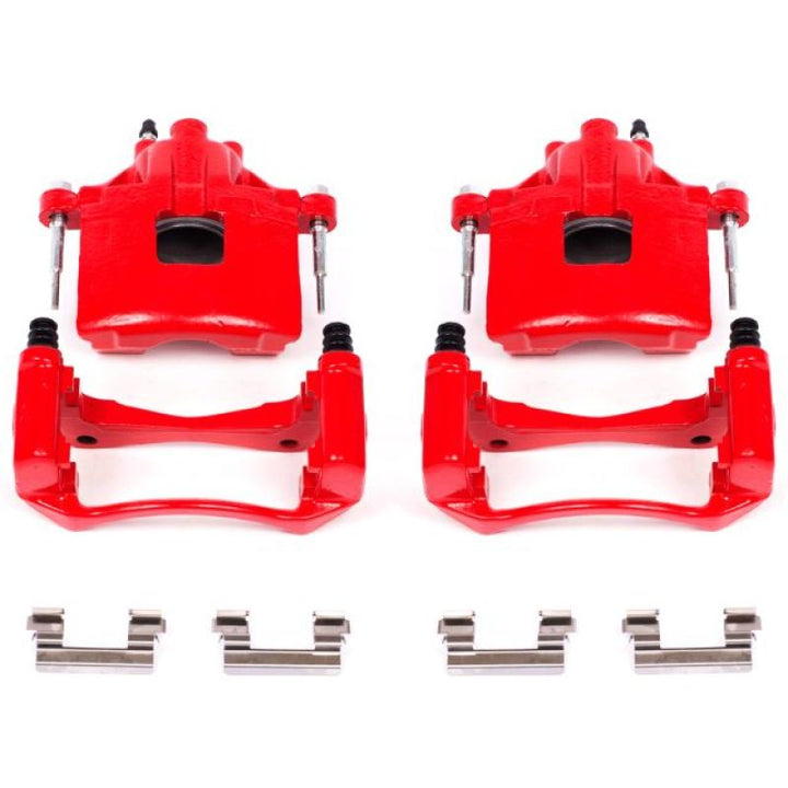 Power Stop 00-05 Buick LeSabre Front Red Calipers With Brackets Pair