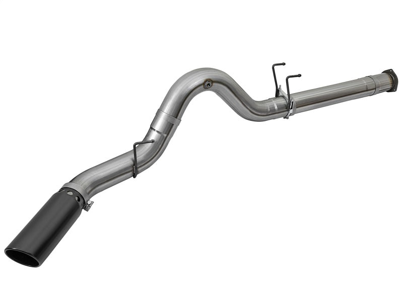 Afe Large Bore-HD Exhaust System 5in DPF Back 409 SS Black Tip - 2017 Ford Diesel Trucks V8 6.7L(td)
