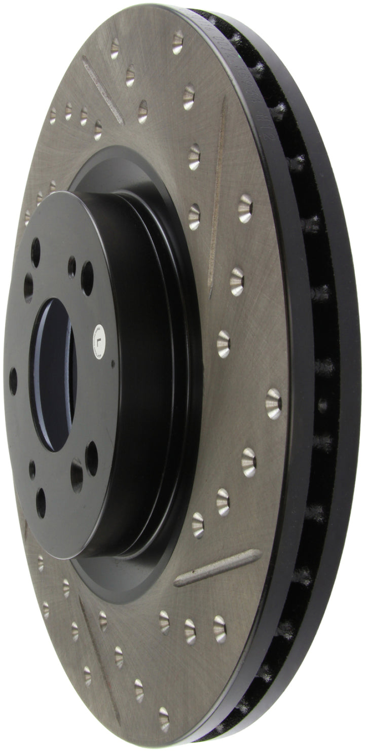 StopTech Slotted & Drilled Left Front Rotor for 02-06 Acura RSX Type S & 06-09 Honda Civic Si - OneFastShop