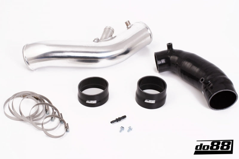 do88 3.5 in Turbo Inlet Pipe - Saab 9-3 2.8T V6 2006-2011 - Black Hoses