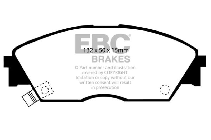 EBC Yellowstuff Front Brake Pads for 90-92 Honda Civic CRX 1.6 Si - OneFastShop