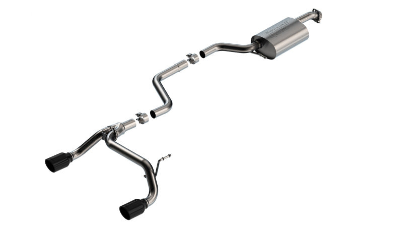 Borla S-Type Cat-Back Exhaust 2in - Suzuki Jimny 1.4L (2018-2023), Black Chrome Tips