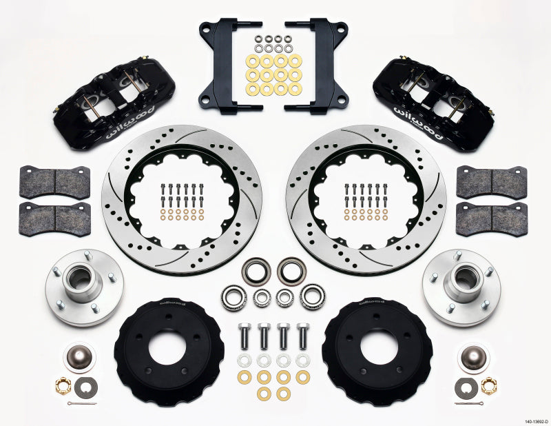 Wilwood AERO6 Front Hub Kit 14.00 Drilled For Chevy C-10 60-87 CPP Drop Spindle - OneFastShop