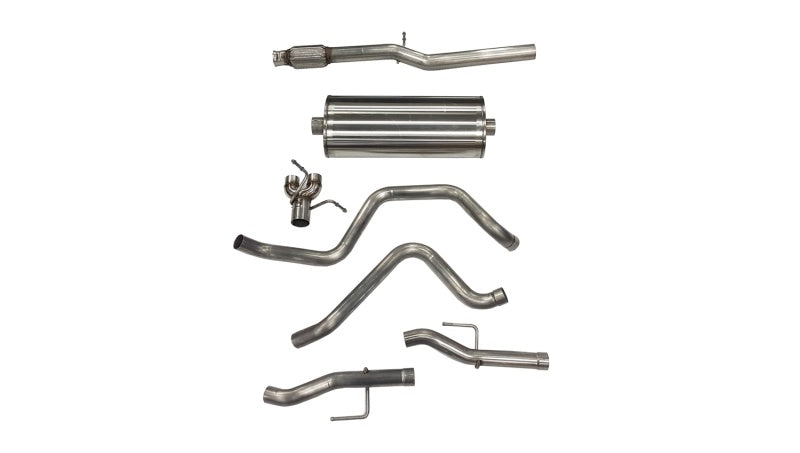 Corsa Cat-Back Exhaust Dual Rear Exit for Chevy Silverado/GMC Sierra 6.2L Crew Cab Short Bed 147.5