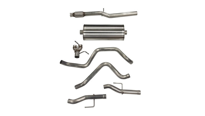 Corsa Cat-Back Exhaust Dual Rear Exit for Chevy Silverado/GMC Sierra 6.2L Crew Cab Short Bed 147.5