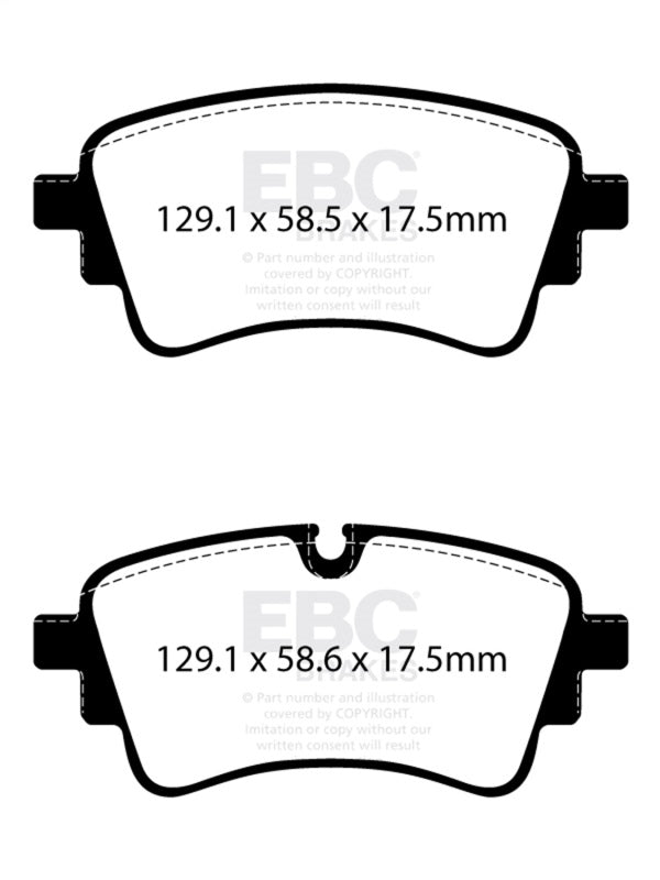 EBC Rear Brake Pads Yellowstuff 2020 Plus Audi A4 B9 2.0T - OneFastShop