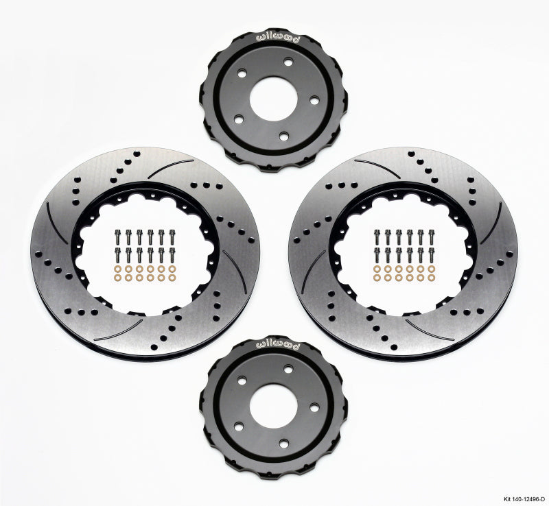 Wilwood Hat/Rotor Kit Front Drilled 06-Up Corvette C6-Z06 2pc Hat/Rtr - OneFastShop