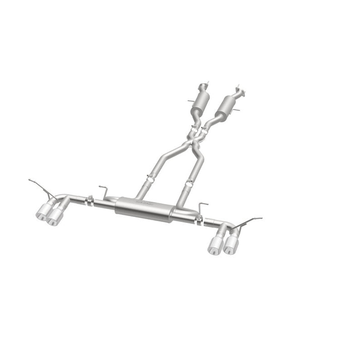 Magnaflow Cat Back Exhaust SS 2.5in Quad Split Polish 4in Tip for 14-15 Jeep Grand Cherokee 3.6L 5.7L V6 V8 - OneFastShop