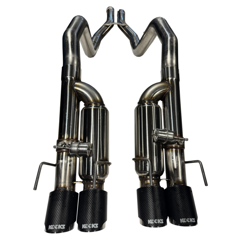 Kooks 3 Inch Valved Axle Back Exhaust with Stainless Steel Tips for 09-13 Chevrolet Corvette Z06 ZR1 - OneFastShop