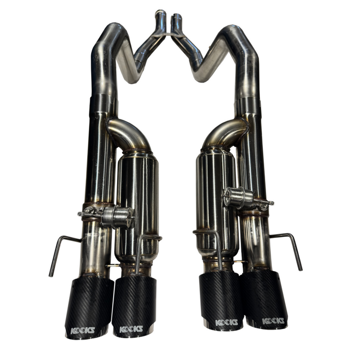Kooks 3 Inch Valved Axle Back Exhaust with Stainless Steel Tips for 09-13 Chevrolet Corvette Z06 ZR1 - OneFastShop