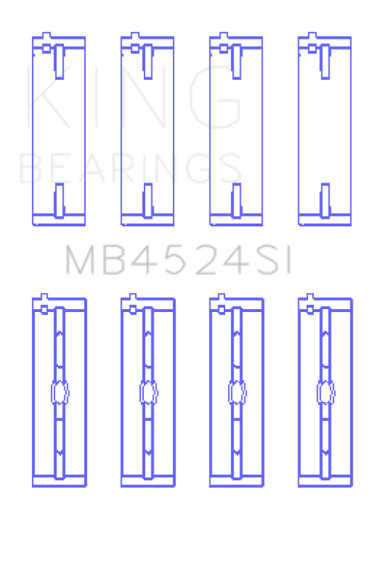 King Engine Bearings Performance Crankshaft Main Bearings +0.25mm - Nissan VR38DETT VQ35HR VQ37HR - Fits INFINITI EX35 EX37 FX35 - Various Models