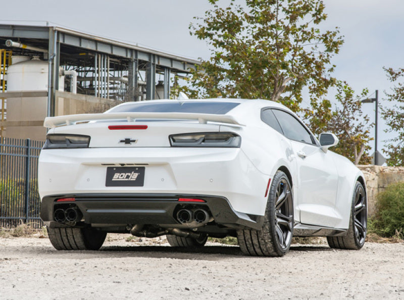 Borla Atak Catback Exhaust with Dual Mode Valves for Chevrolet Camaro ZL1 6.2L V8 CF Black Anod