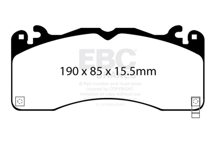 EBC Bluestuff Front Brake Pads - 2015+ Ford Mustang 2.3L Turbo (GT Package) - OneFastShop