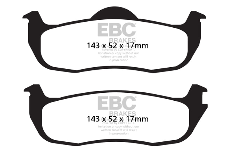 EBC Yellowstuff Rear Brake Pads 04-05 Infiniti QX56 5.6 - OneFastShop