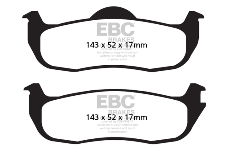 EBC Yellowstuff Rear Brake Pads 04-05 Infiniti QX56 5.6 - OneFastShop