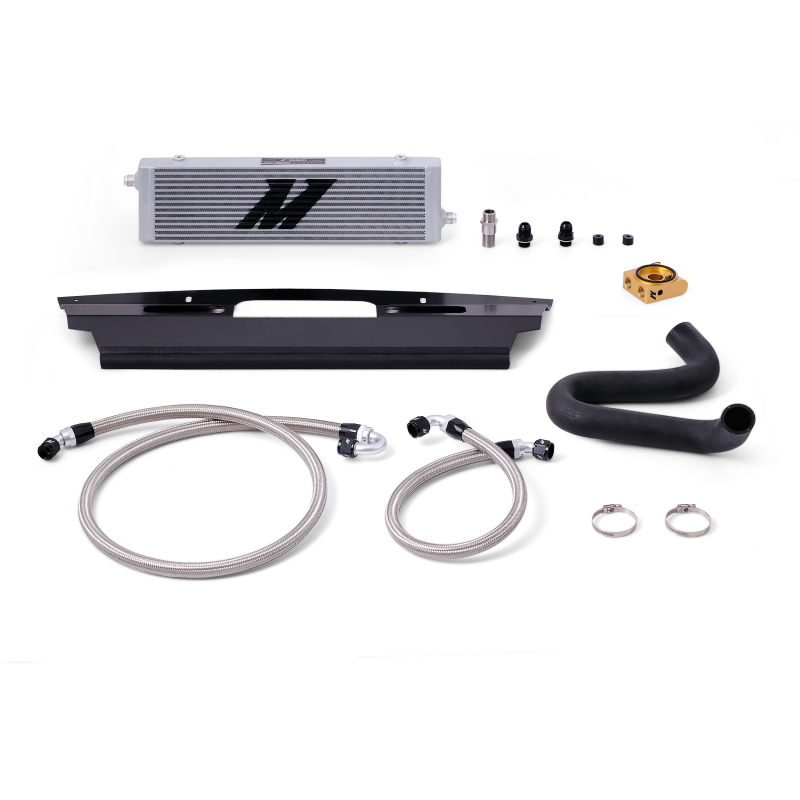 Mishimoto Thermostatic Oil Cooler Kit Silver - Ford Mustang GT 2015-2017