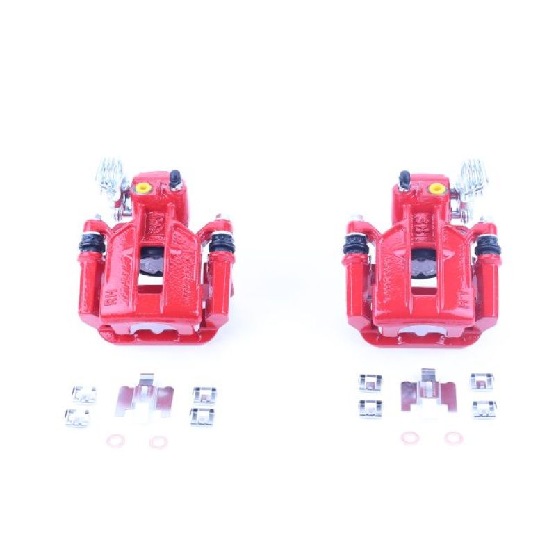 PowerStop Rear Red Calipers with Brackets Pair for 94-01 Ford Mustang - OneFastShop