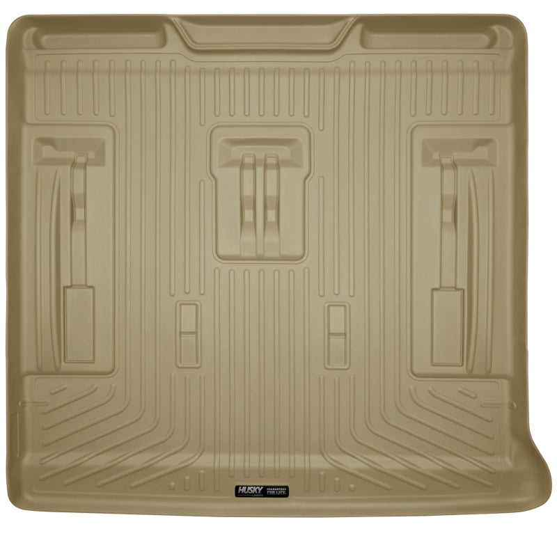 Husky Liners WeatherBeater Tan Rear Cargo Liners for 07-13 GM Escalade, Suburban, Yukon - OneFastShop