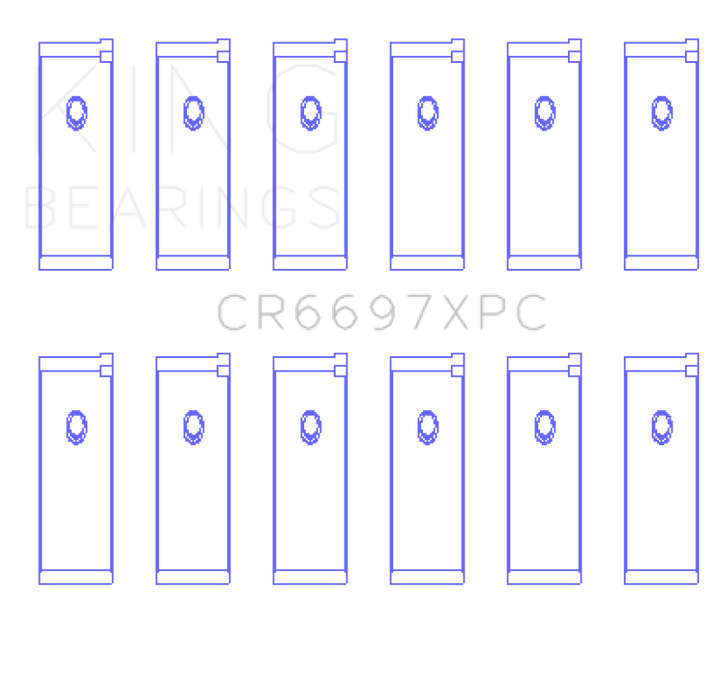 King Engine Bearings Coated Performance Rod Bearing Set - Size STDX for Nissan RB25/RB26 24V - OneFastShop