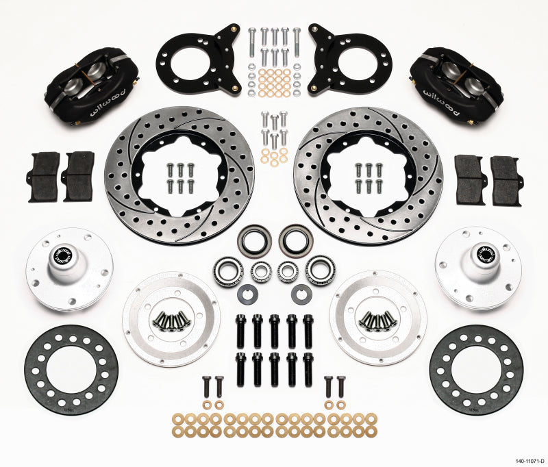 Wilwood Forged Dynalite Front Kit 11.00in Drilled for 1965-1969 Mustang Disc & Drum Spindle - OneFastShop