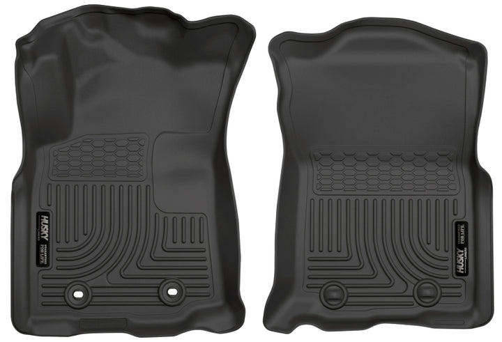 Husky Liners WeatherBeater Front Black Floor Liners for 2016-2017 Toyota Tacoma Manual Transmission