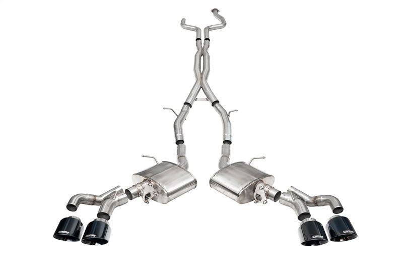 CORSA Xtreme Black PVD Slash Tip Cat-Back Exhaust - Cadillac CT5-V Blackwing 2022-2026
