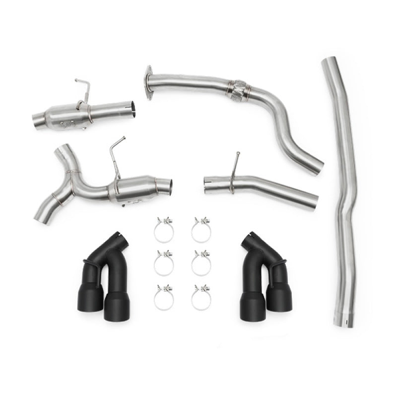 Mishimoto Cat Back Exhaust Quad Black Tip 2016+ Camaro 2.0T - OneFastShop