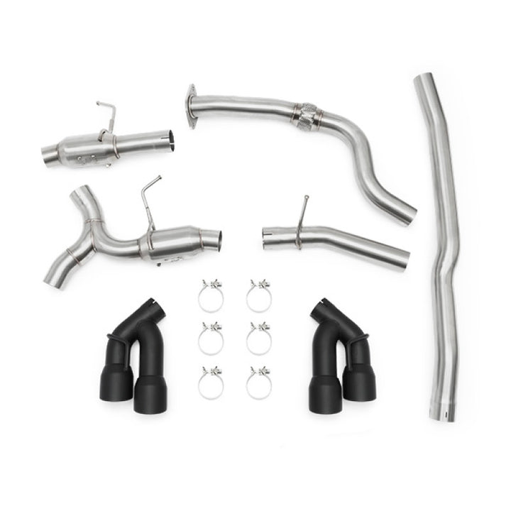 Mishimoto Cat Back Exhaust Quad Black Tip 2016+ Camaro 2.0T - OneFastShop
