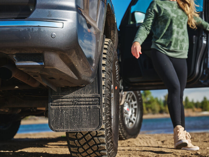 Husky Liners Universal 12in Wide Black Rubber Front Mud Flaps with Weight for Trucks and SUVs - OneFastShop