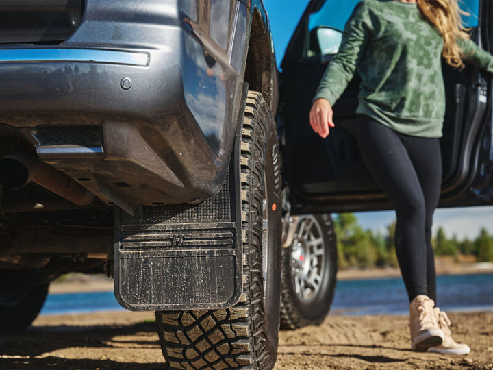 Husky Liners Universal 12in Wide Black Rubber Front Mud Flaps with Weight for Trucks and SUVs - OneFastShop